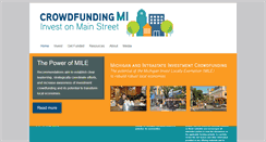 Desktop Screenshot of crowdfundingmi.com